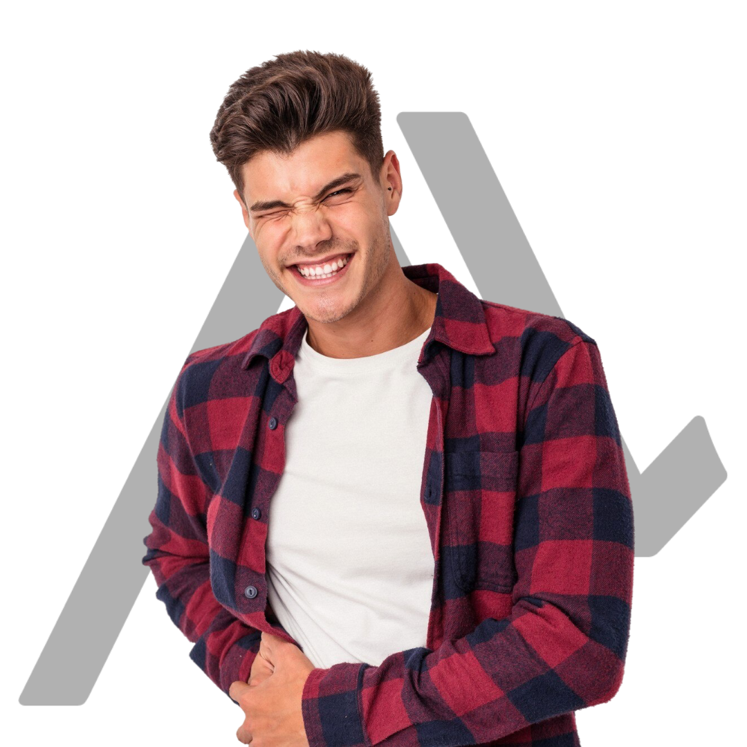 Homem com cabelo saudável